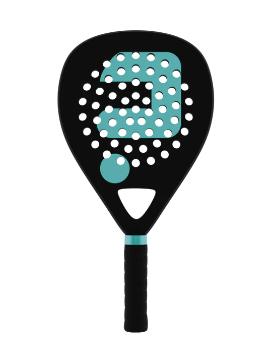 Padelracket Zwart · Cyaan